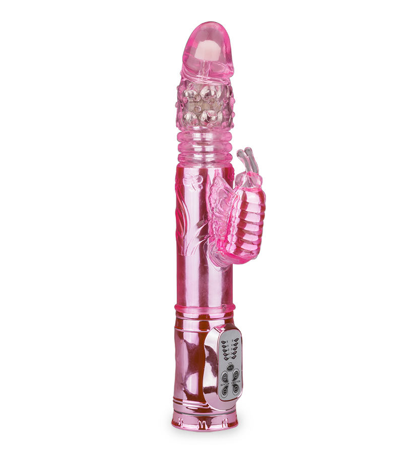 Deluxe XXL butterfly thrusting rabbit vibrator