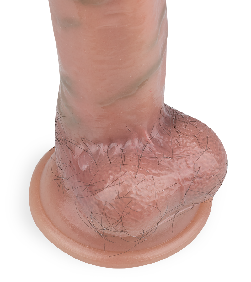 Dennis hairy suction-cup dildo 5.25 inches