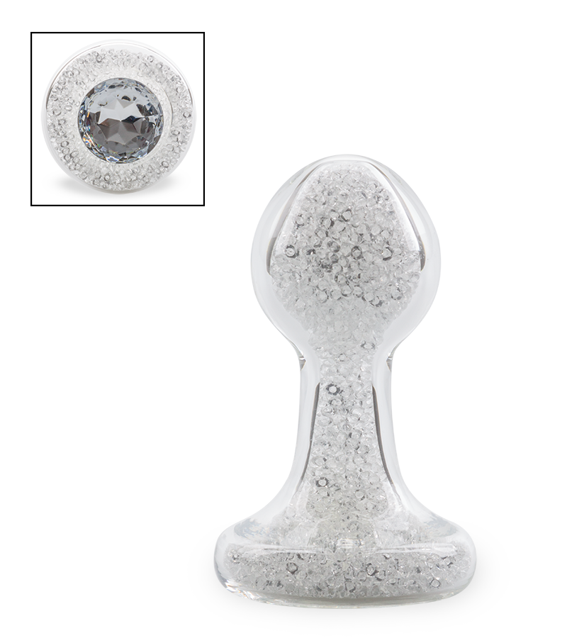 Diamond glass butt plug