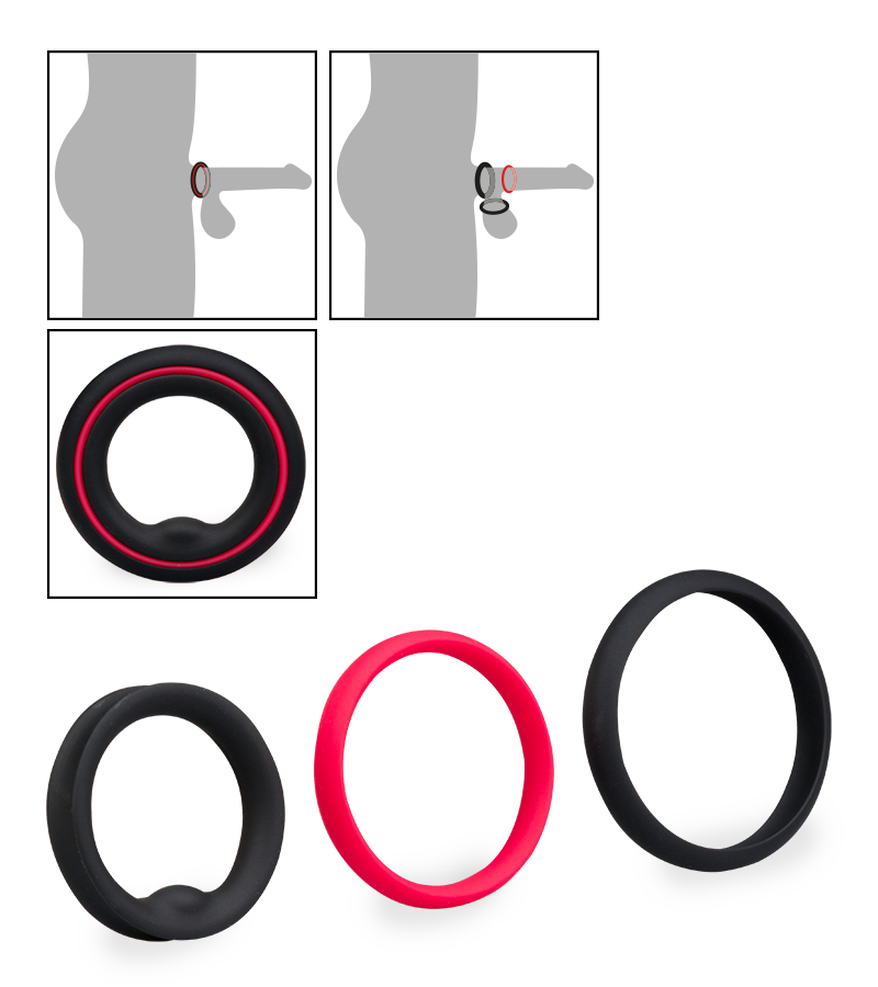 Diving 4-in-1 cock ring