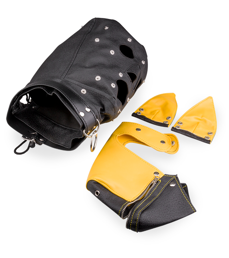 Doberman BDSM hood for puppy play