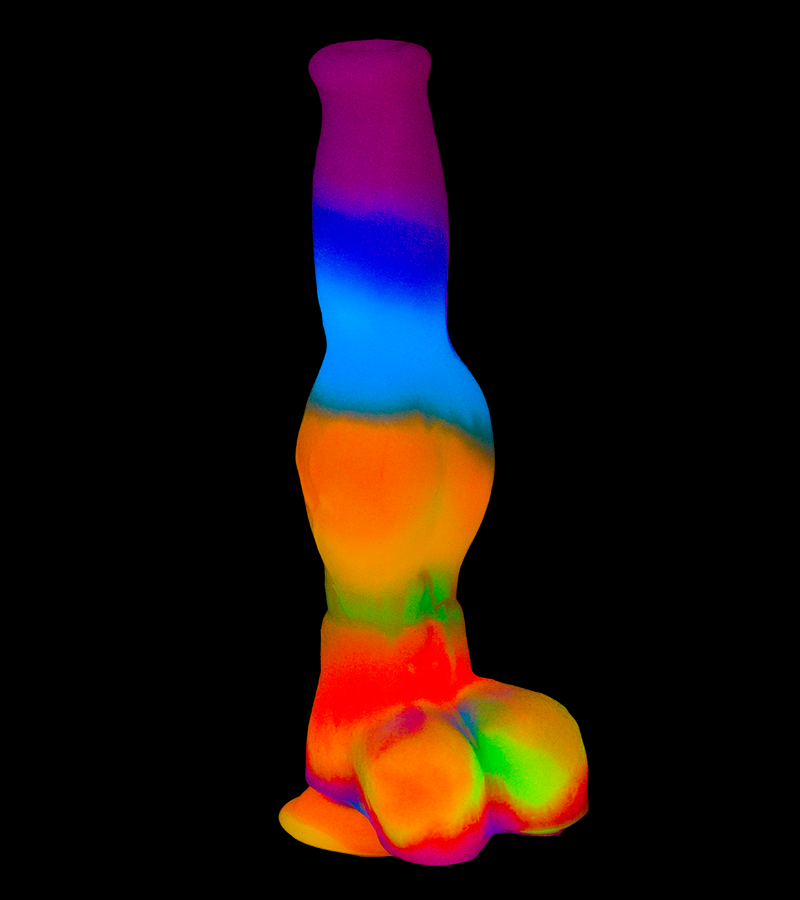 Dobermann glow-in-the-dark suction-cup dog dildo