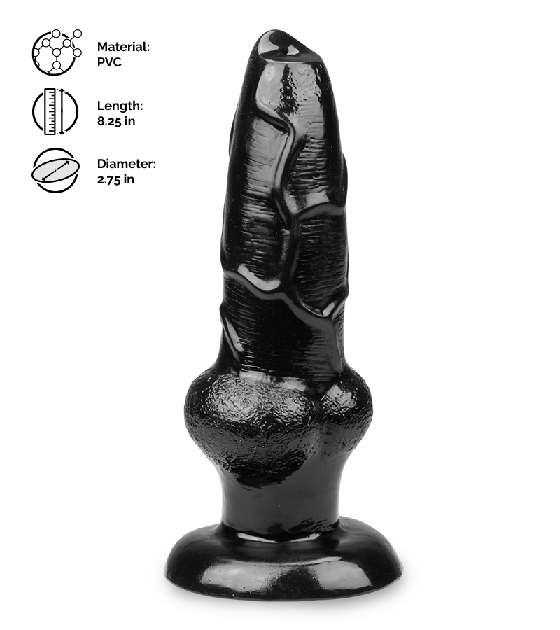 Dog knotted suction cup animal dildo