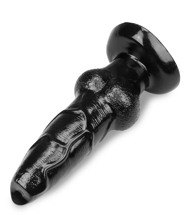 Dog knotted suction cup animal dildo
