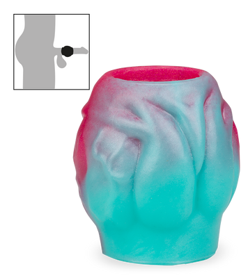 Dog penis sleeve with knot