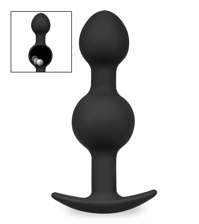 Double Bump silicone jiggling anal plug