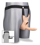 Double penetration dildo harness