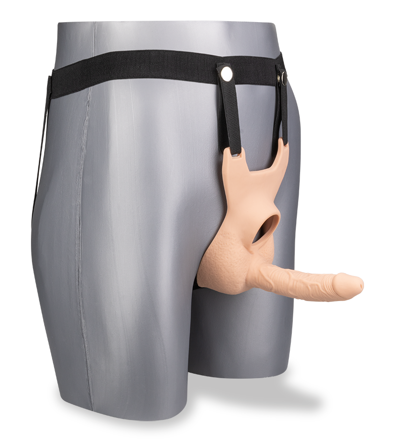 Double penetration dildo harness