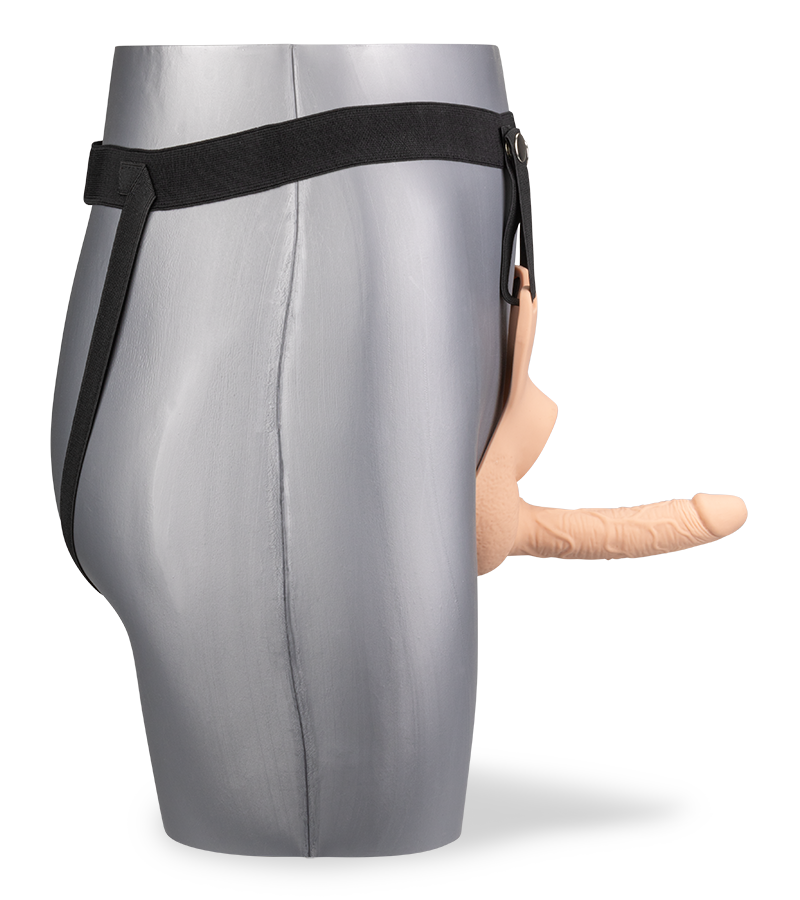 Double penetration dildo harness