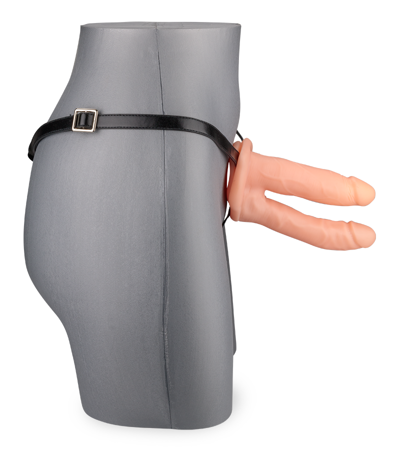 Double penetration hollow penis sleeve