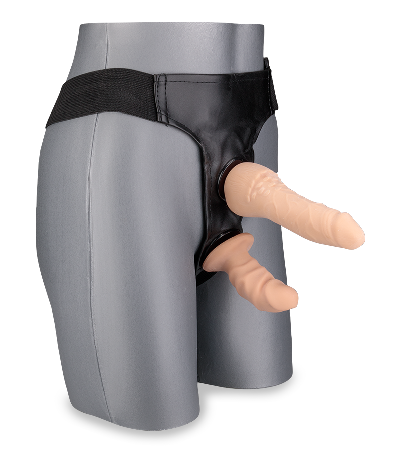 Double penetration strap-on harness kit