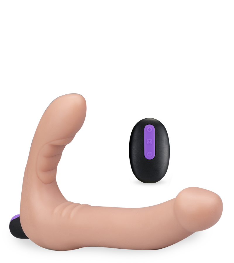 Double-penis strap-on dildo 20 modes