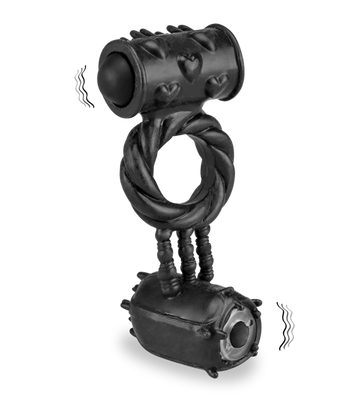 Double vibration cock ring