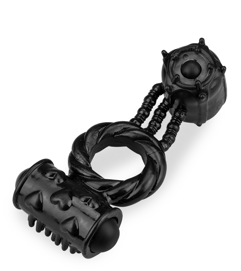 Double vibration cock ring