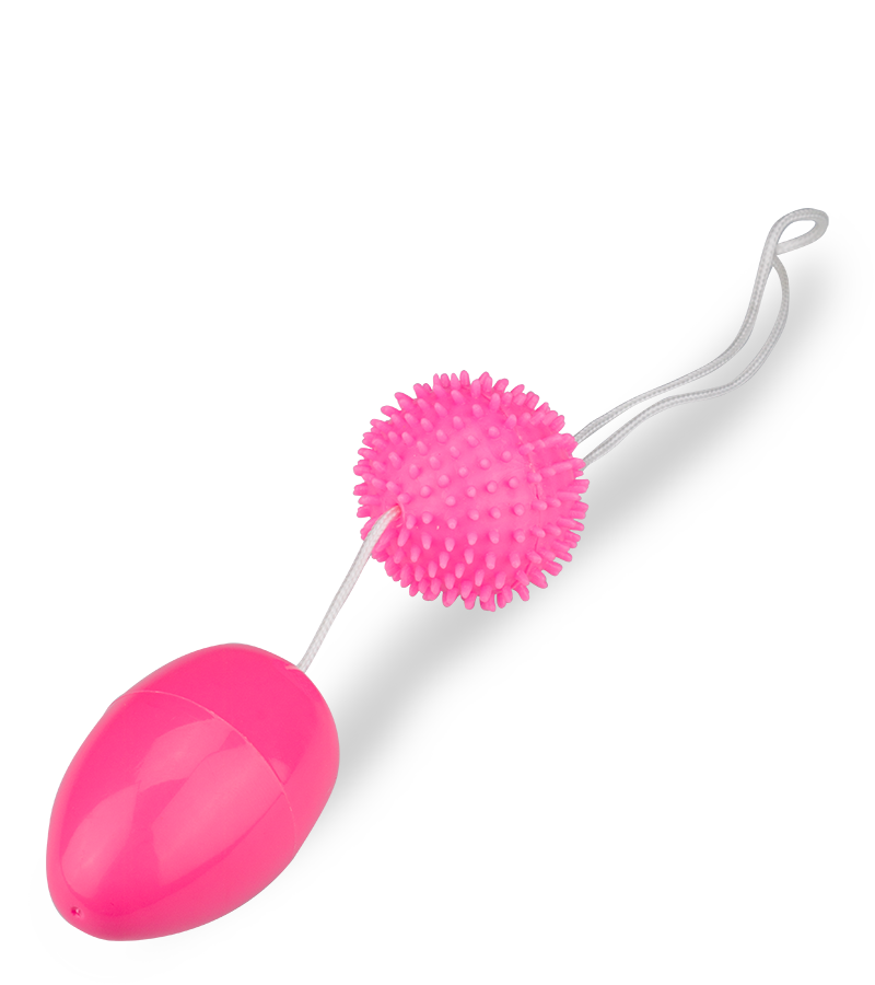 Dual-textured jiggle balls