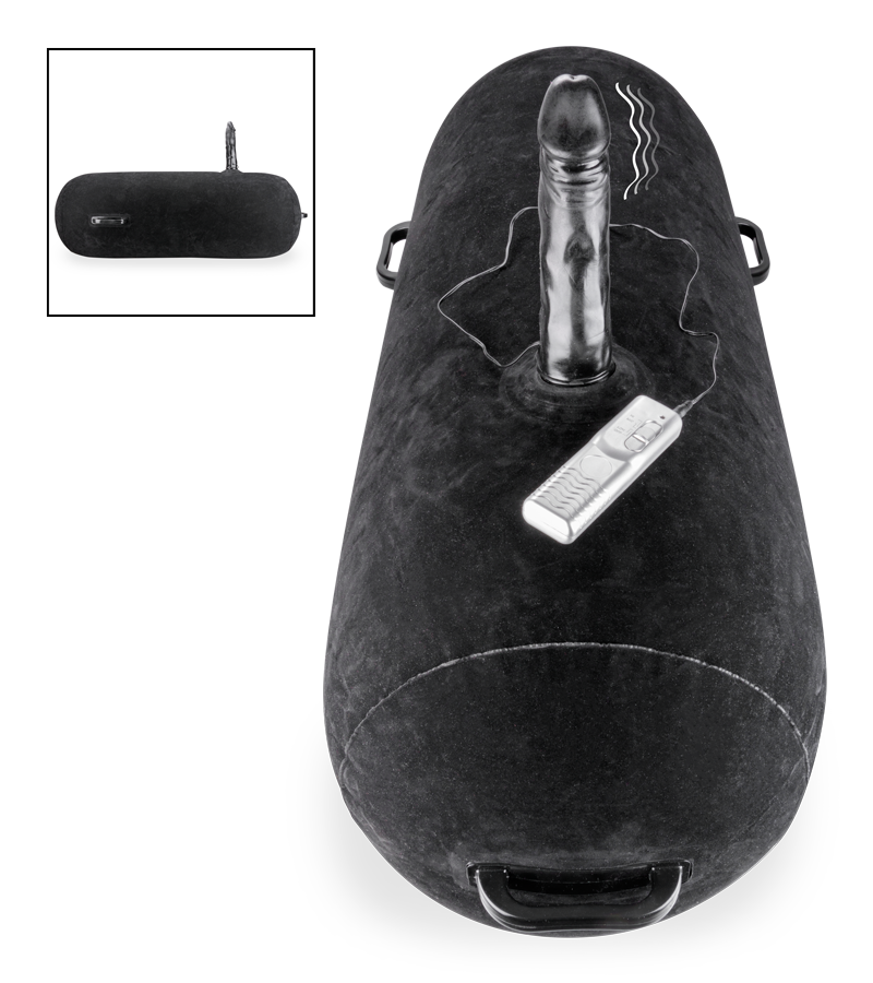 Easy Ride long inflatable pillow with vibrating dildo