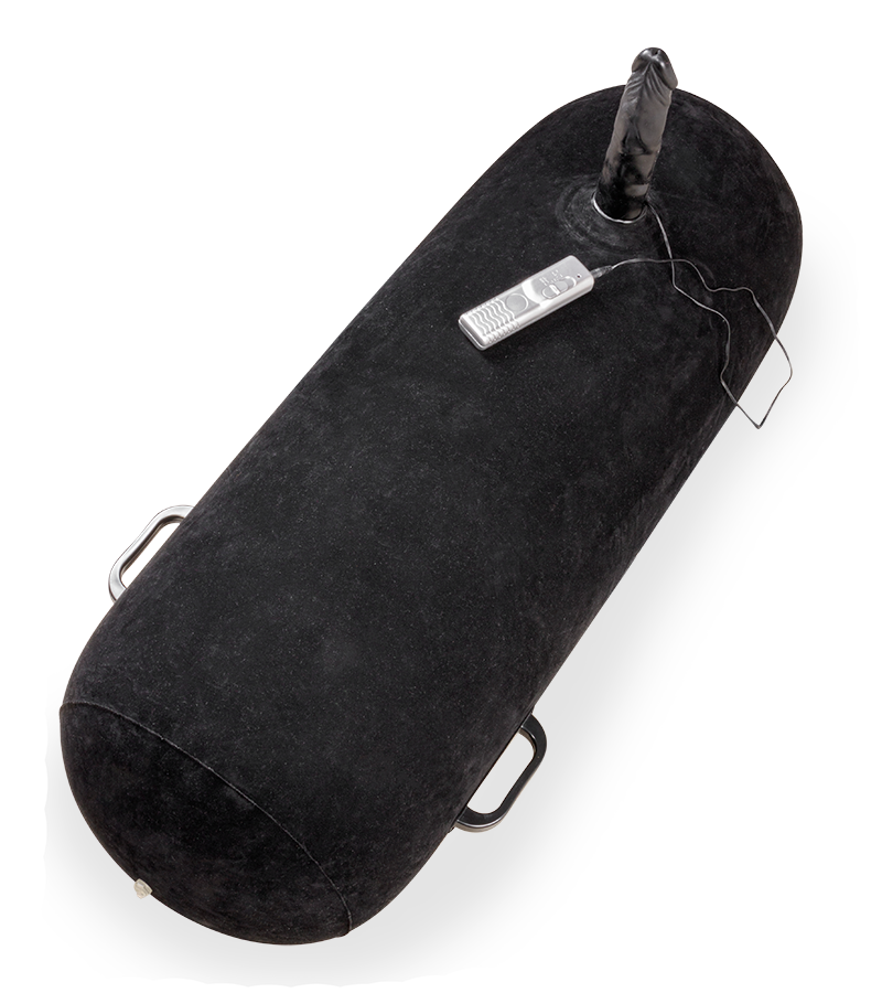 Easy Ride long inflatable pillow with vibrating dildo