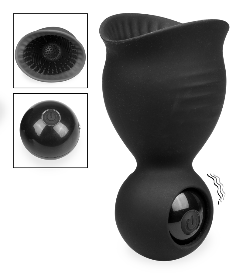 Eddy vibrating penis head massager