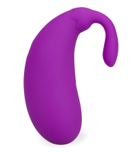 Load image into Gallery viewer, Eggplant 2 vibrating love egg with clit stimulator