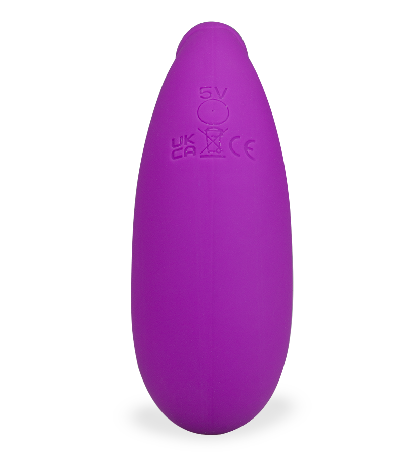 Eggplant 2 vibrating love egg with clit stimulator