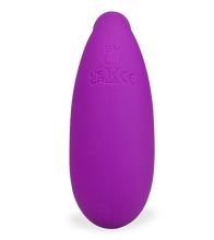 Load image into Gallery viewer, Eggplant 2 vibrating love egg with clit stimulator