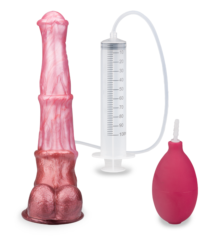 Ejaculating suction-cup horse dildo 8.75 inches