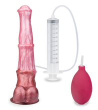 Load image into Gallery viewer, Ejaculating suction-cup horse dildo 8.75 inches
