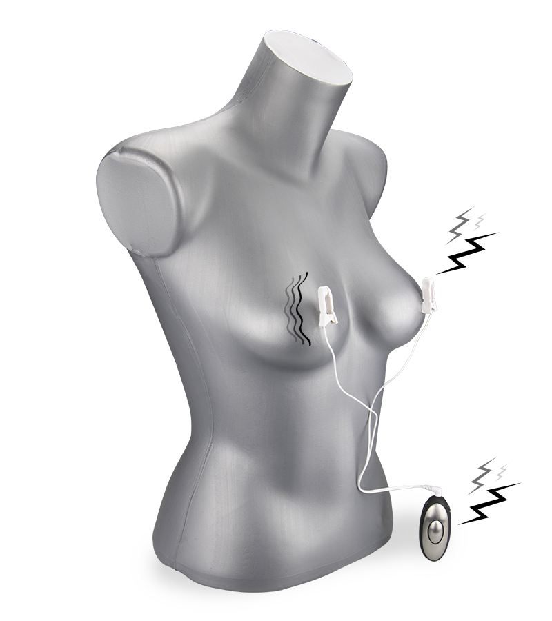 Electro-stimulation nipple clamps