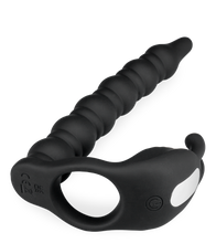 Load image into Gallery viewer, Eternal double penetration vibrating cock ring