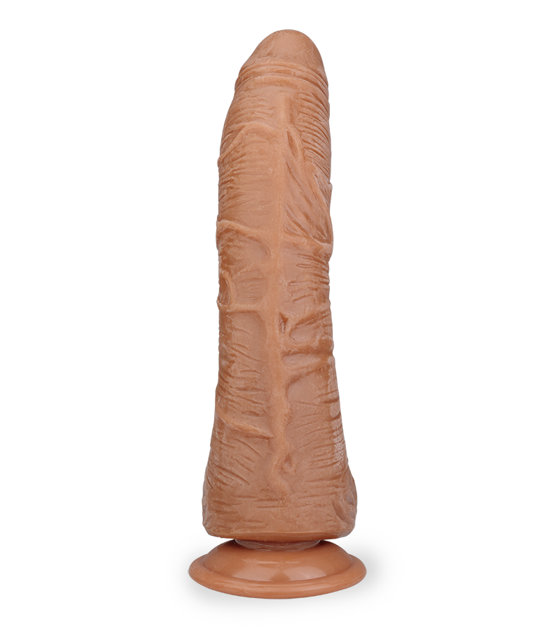 Extra large curved realistic suction cup dildo