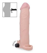 Load image into Gallery viewer, Extra-large lifelike vibrating cock-enhancing sleeve