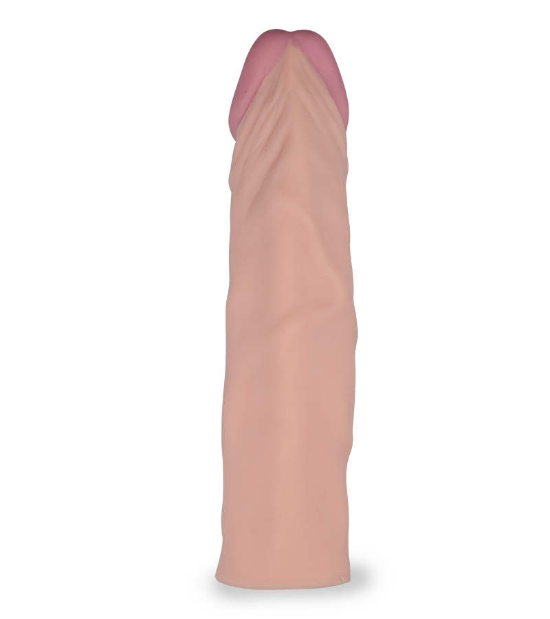 Extra-large realistic penis-enhancing sleeve