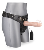 Extra-thick vibrating strap on dildo