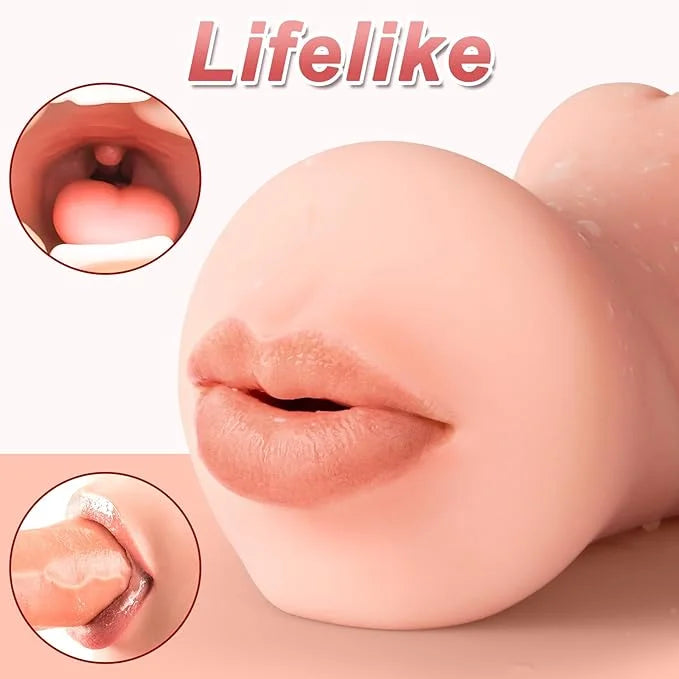 Ava 3 in 1 Pocket Pussy Male Masturbator Realistic Blowjob Anus Stroker