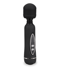 Load image into Gallery viewer, Fantasy Wand black vibrator with 3 removable heads