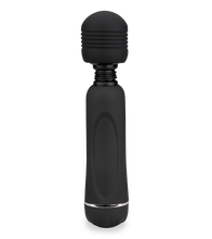 Load image into Gallery viewer, Fantasy Wand black vibrator with 3 removable heads