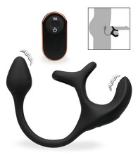 Load image into Gallery viewer, Fast triple cock ring with ball massager and butt plug