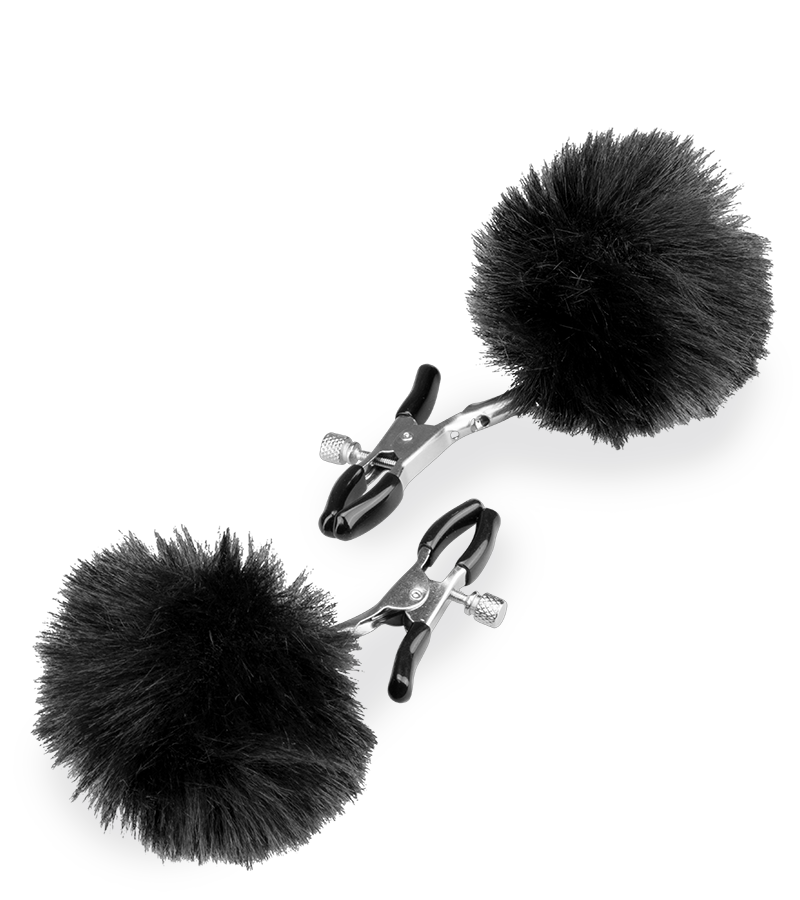 Faux fur nipple clamps