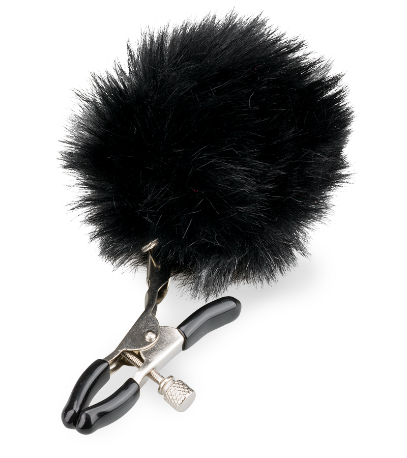 Faux fur nipple clamps