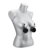 Faux fur nipple clamps