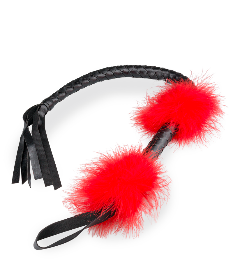 Faux leather and feather flogger