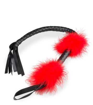 Faux leather and feather flogger