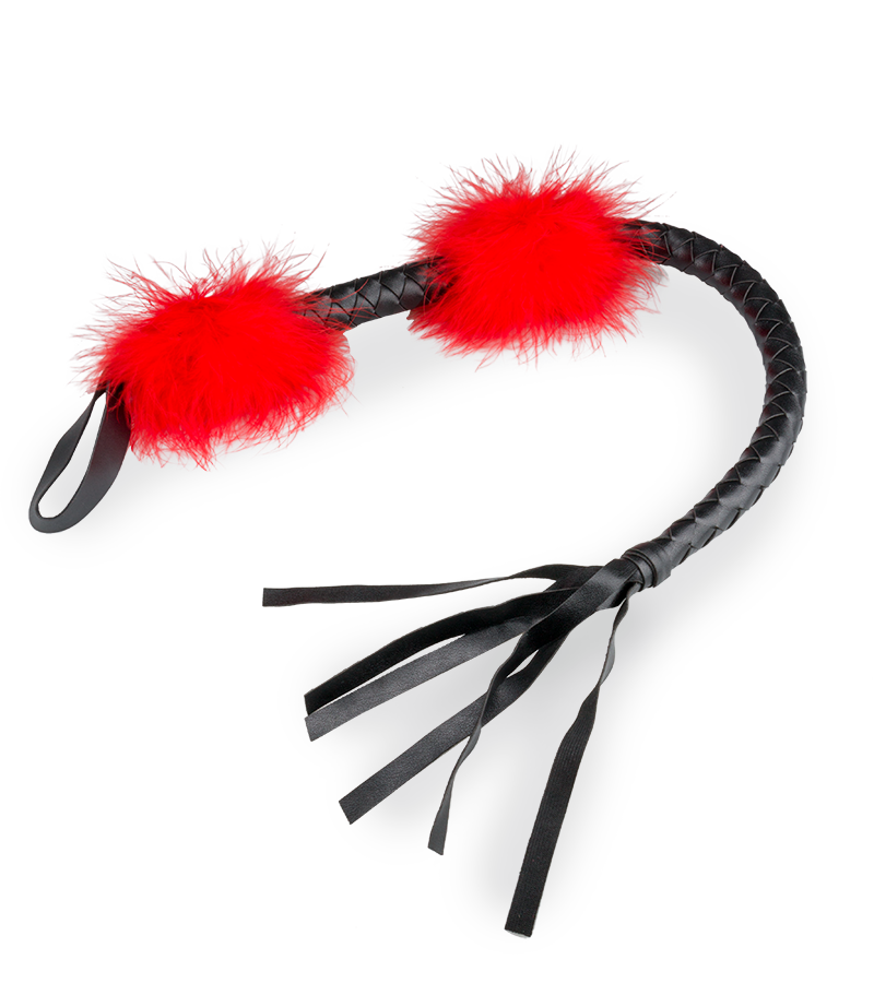 Faux leather and feather flogger