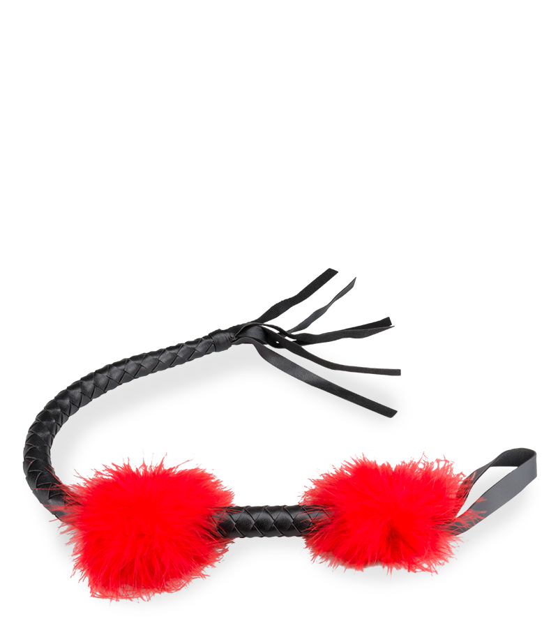 Faux leather and feather flogger