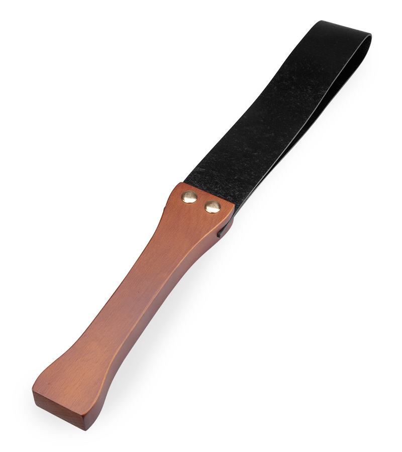 Faux leather and wood BDSM paddle