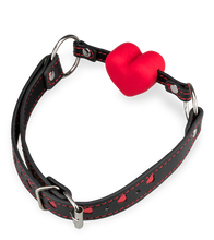Load image into Gallery viewer, Faux leather ball gag with silicone heart