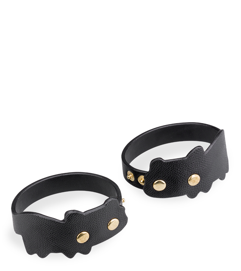 Faux leather BDSM cat ankle cuffs