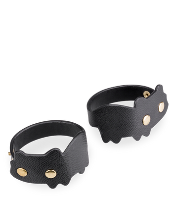 Faux leather BDSM cat wrist cuffs