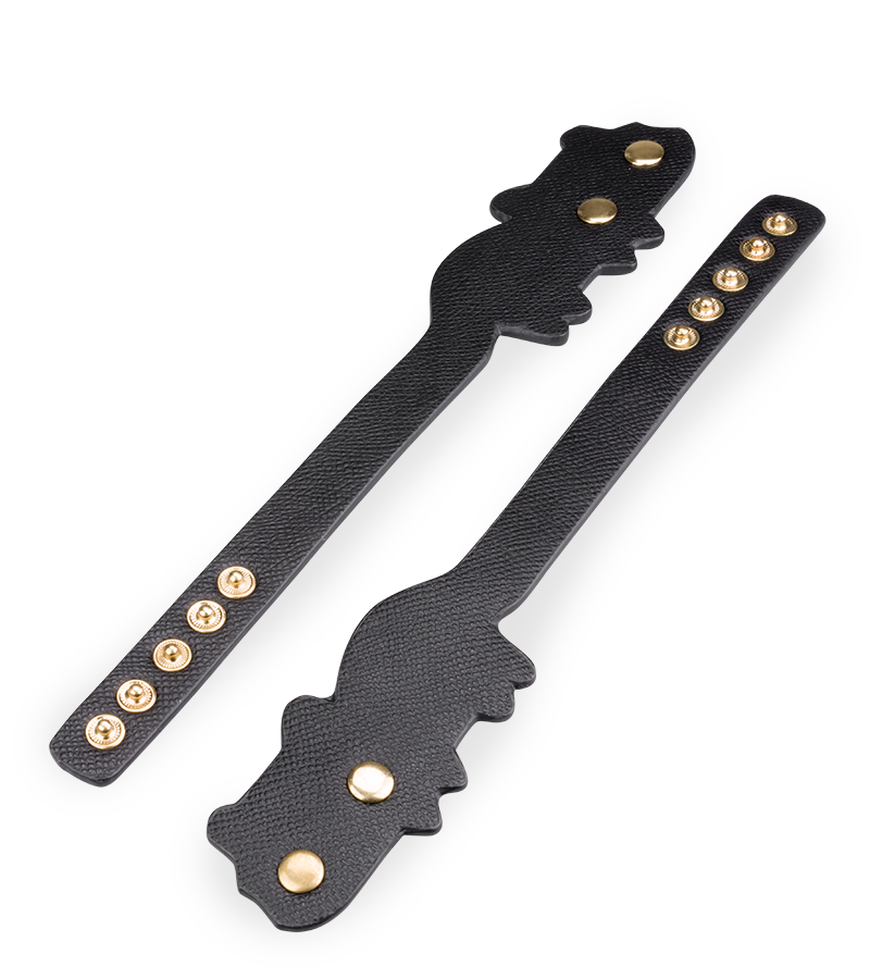 Faux leather BDSM cat wrist cuffs