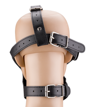 Load image into Gallery viewer, Faux leather BDSM mask with ball gag